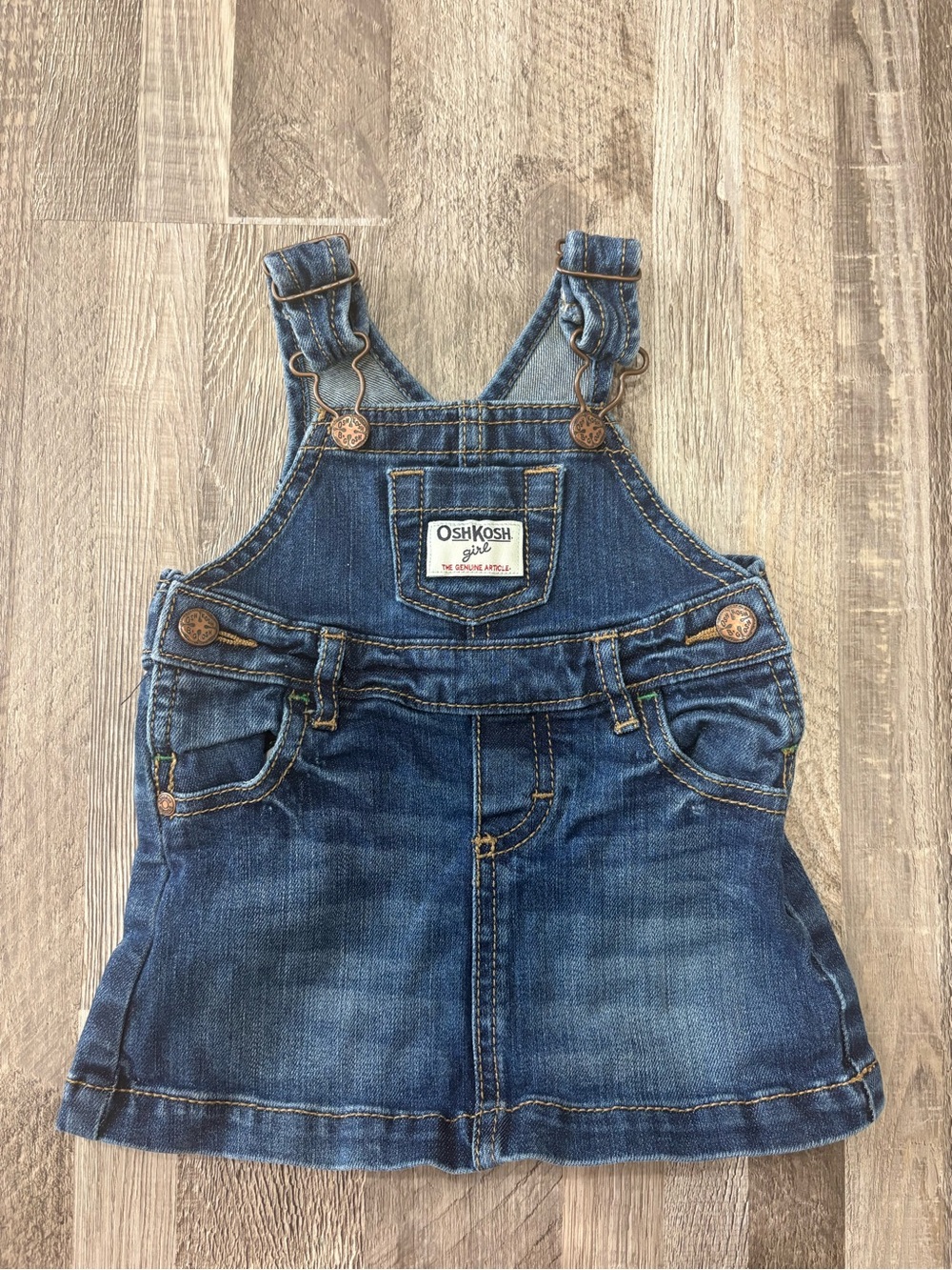 OshKosh B'gosh Denim Overall Skirt 6M